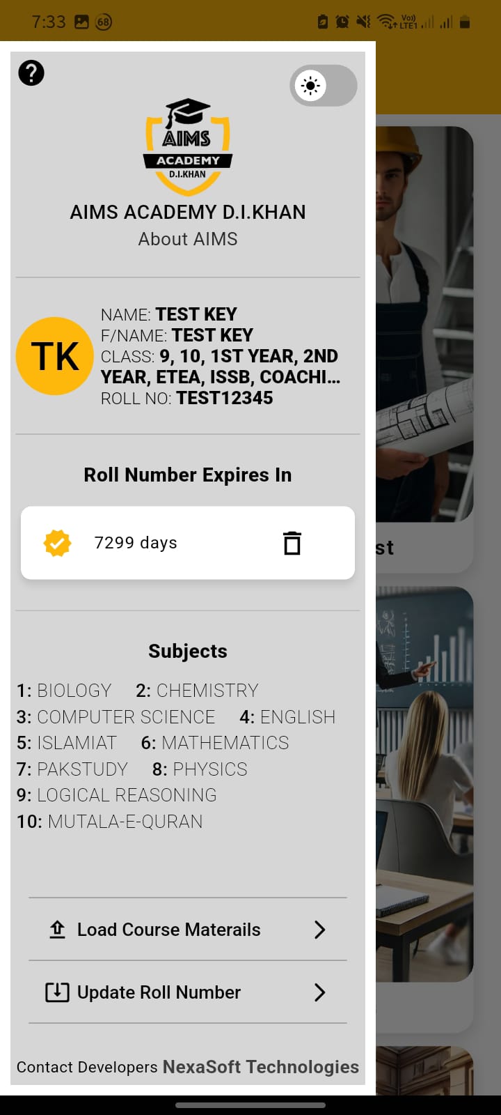 Enrolled User Details